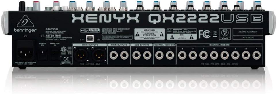 Behringer Xenyx QX2222USB 22-Input Mixer USB Effects