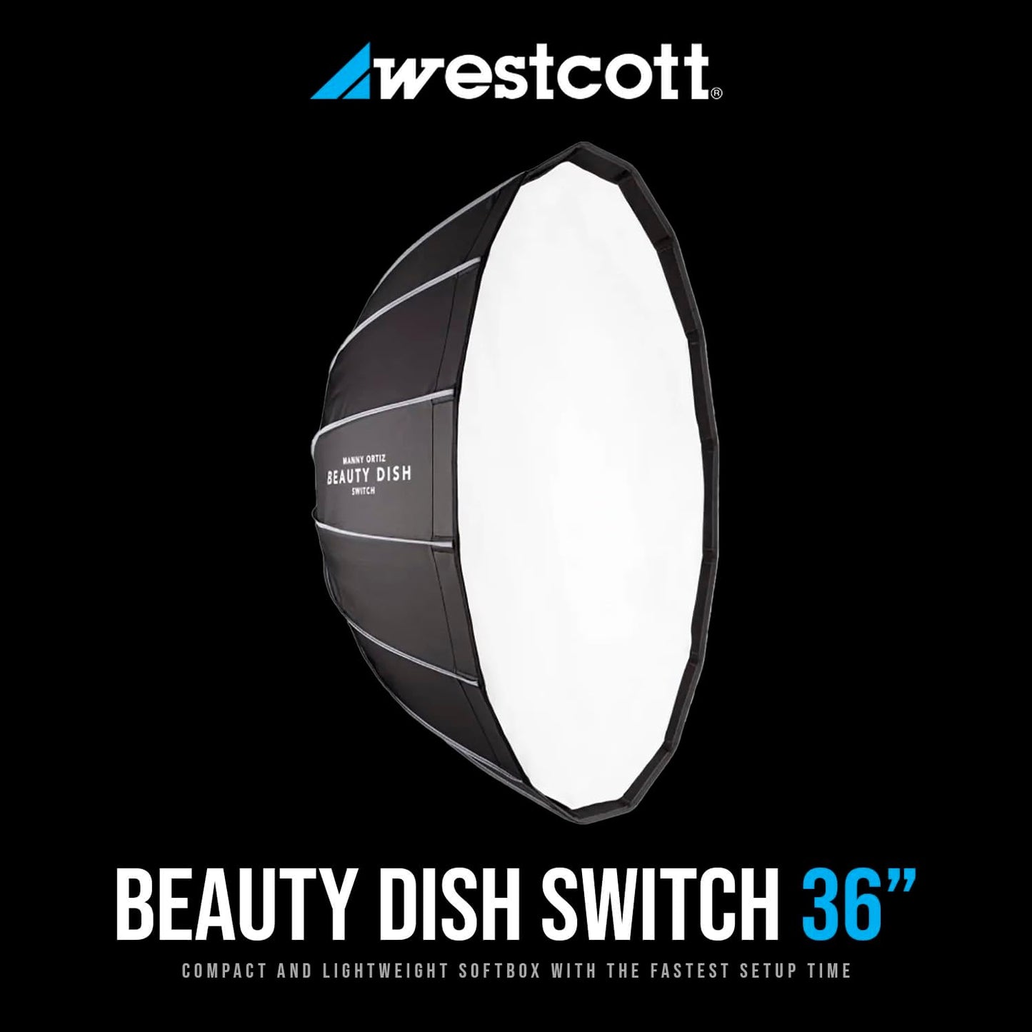 Westcott 36-Inch Beauty Dish Switch Kit White