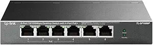TP-Link TL-SF1006P 6-Port PoE+ Ethernet Switch (Renewed)