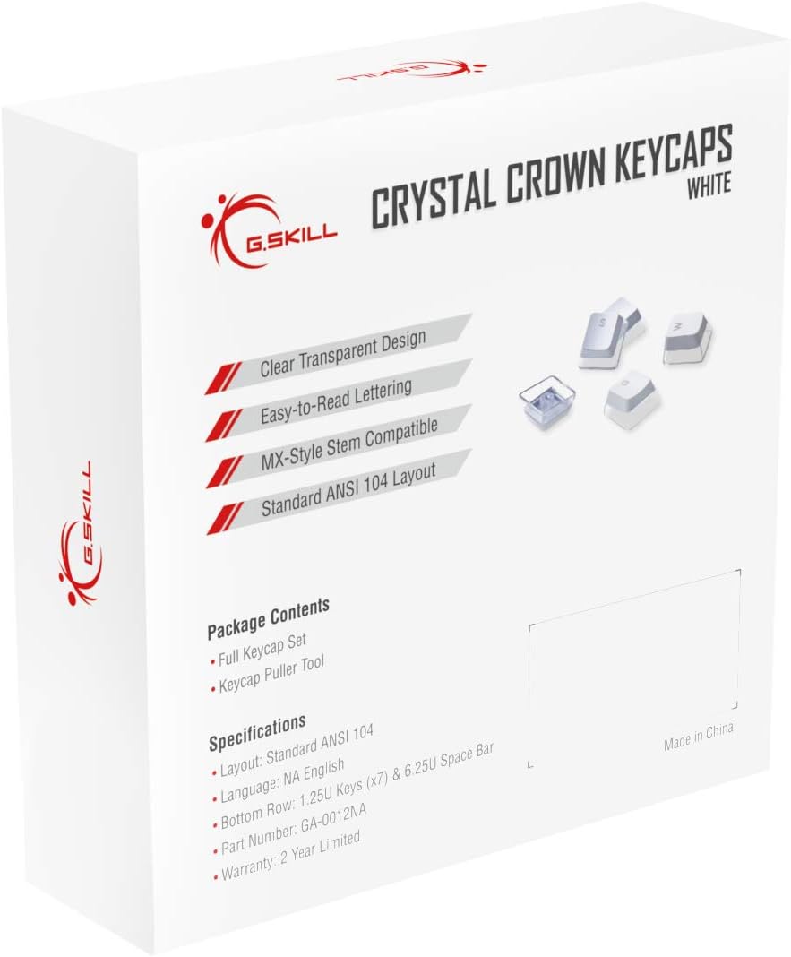 G.Skill GA-0012NA Crystal Crown White Keycap Set