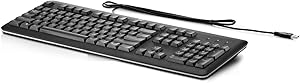 HP QY776AA#B13 USB Wired Keyboard Black — main product image
