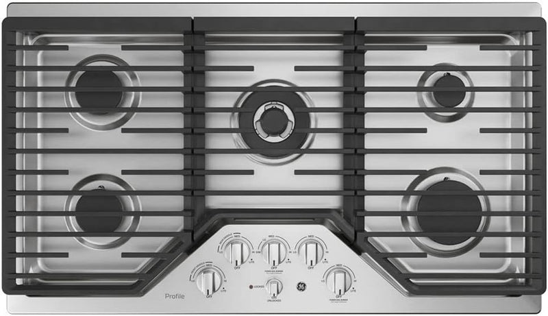 GE PGP9036SLSS 36-Inch Stainless Gas Cooktop — main product image