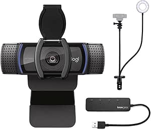 Logitech C920S Pro HD Webcam with Stand & Light