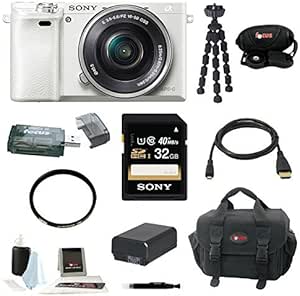 Sony ILCE6000L/W Alpha a6000 16-50mm Lens Camera Bundle