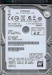 Hitachi HTS727575A9E364 750GB 7200RPM SATA Hard Drive — main product image