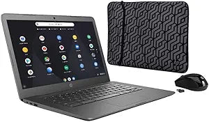 HP 7YB67UA 14-inch Full HD Chromebook Bundle