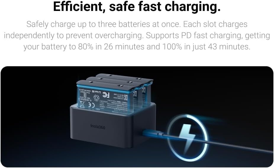 Insta360 X4 Battery only 2290mAh Fast Charger Bundle