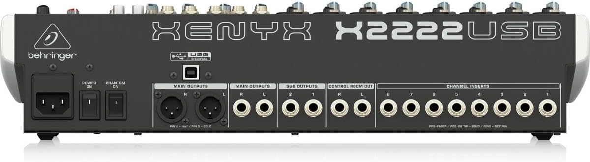 Behringer X2222USB Xenyx 22-Input USB Effects Mixer