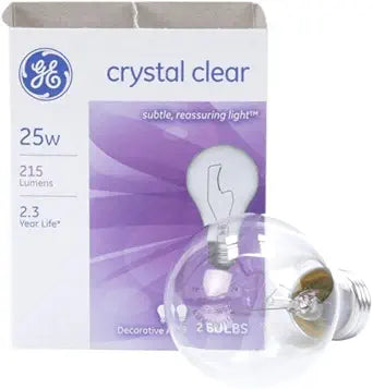 GE 32316 25-Watt Dimmable Incandescent Light Bulb 2-Pack