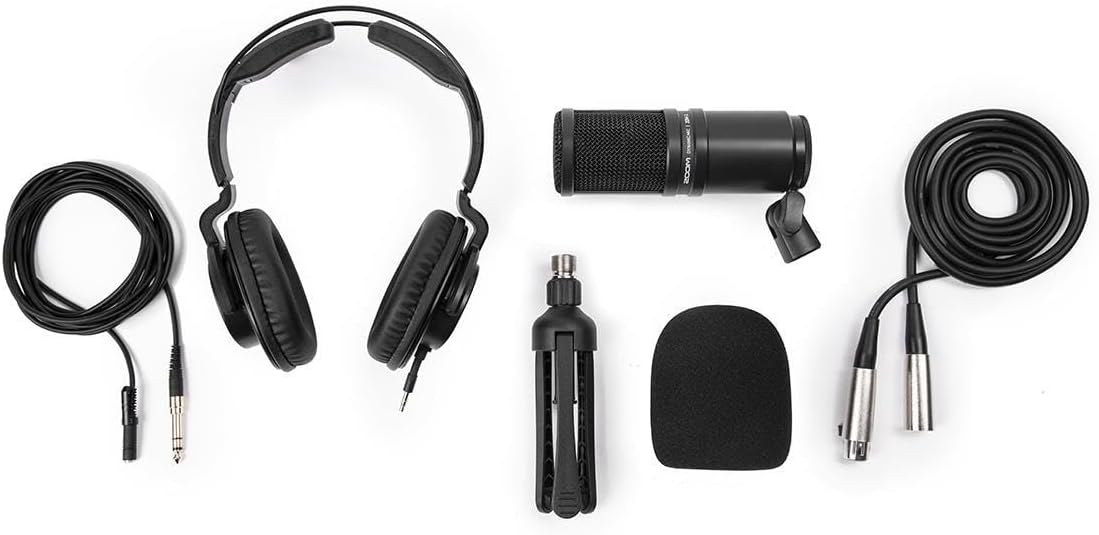 Zoom PodTrak P4 Podcast Recorder Bundle with Microphones