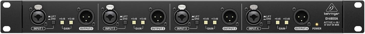 Behringer DI4800A Active 4-Channel DI-Box Splitter