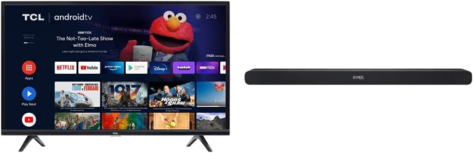 TCL 32S334 32-Inch Smart Android TV with Alto 8 Sound Bar