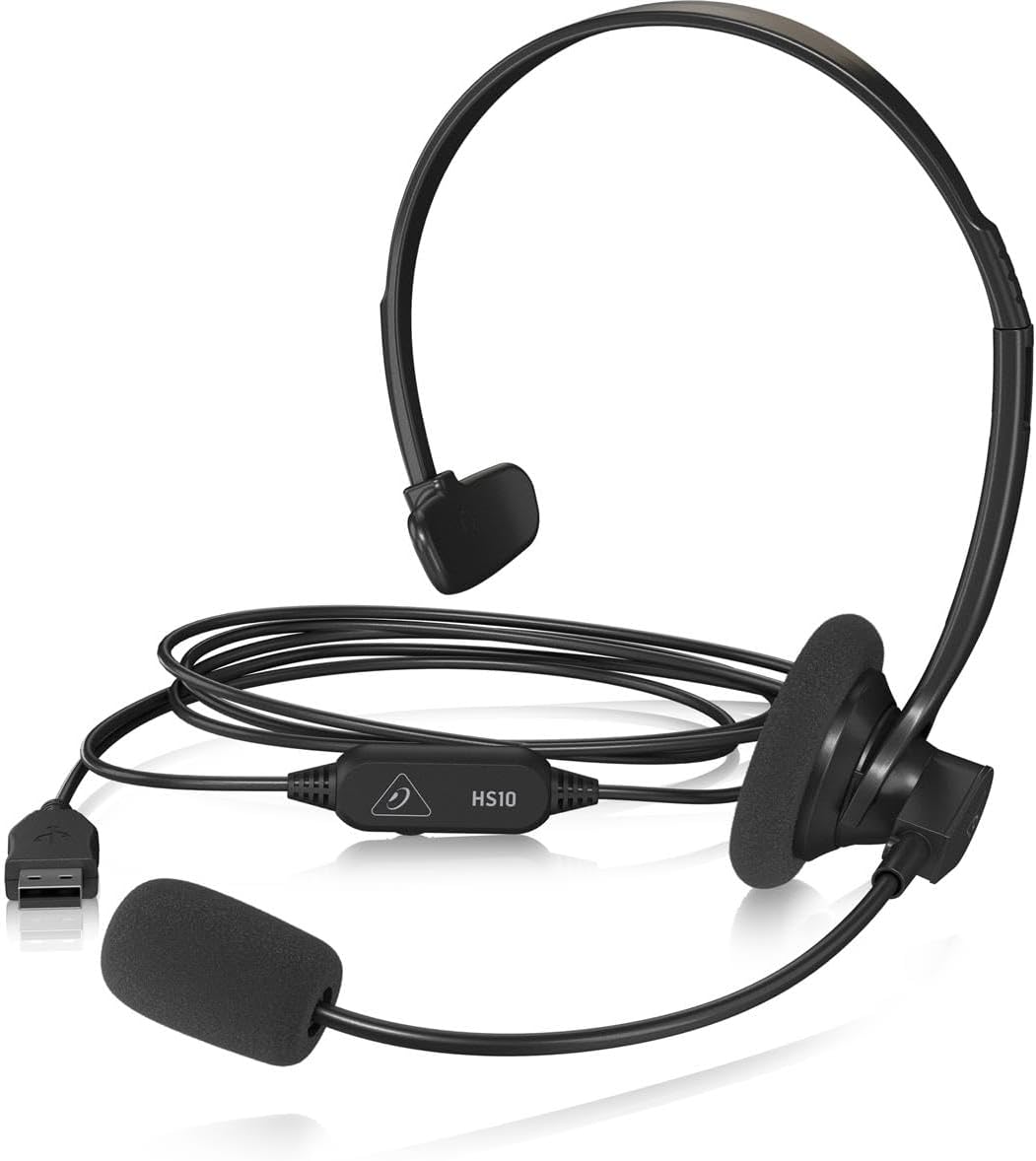 Behringer HS10 USB Mono Headset Swivel Mic VoIP