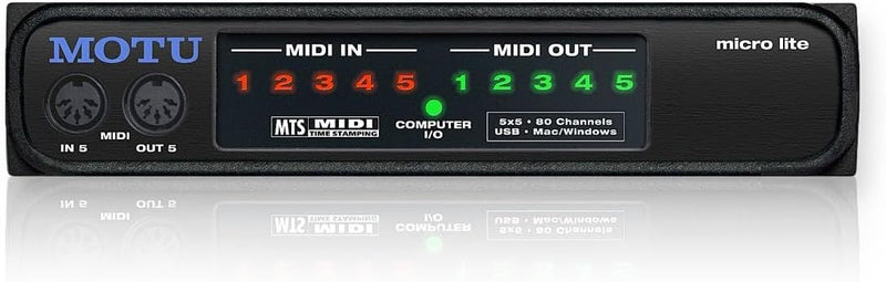 MOTU MICROLITE 5x5 USB MIDI Interface — main product image