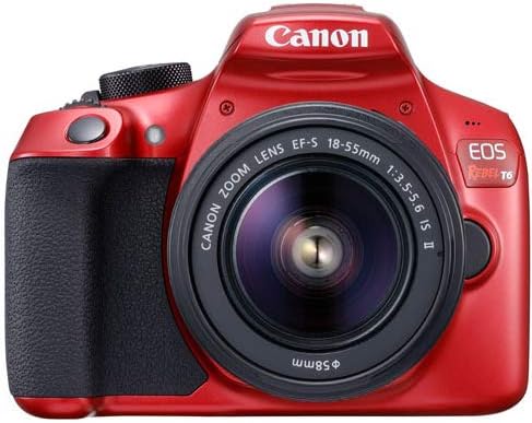 Canon 1300D Rebel T6 Red Edition DSLR Kit (Renewed)