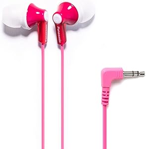 Panasonic RP-HJE120-P ErgoFit Wired Earbuds Pink