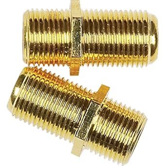 RCA Feed Thru Coaxial Cable Coupler 2-Pack — main product image
