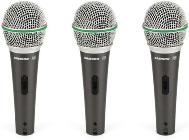 Samson Q6 Dynamic Microphone 3-Pack with Carry Case — main product image