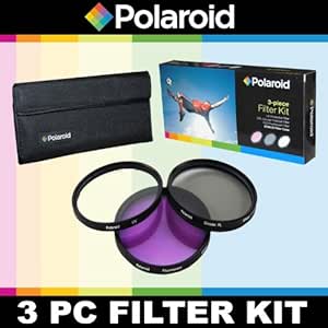 Polaroid PL3FIL-107 Pentax UV CPL FLD Filter Set