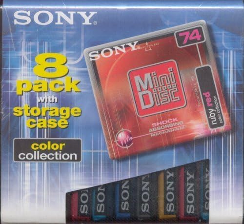 Sony LYSB004GC7B7I-CMPTRACCS Minidisc 8-Pack 74min Color Collection — main product image