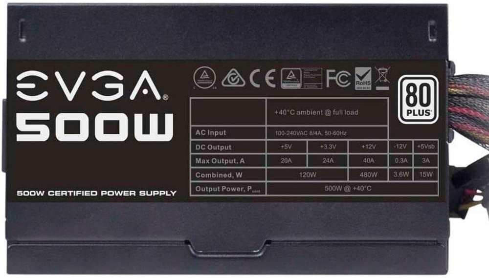 EVGA 100-W1-0500-K3 500W 80+ White Power Supply