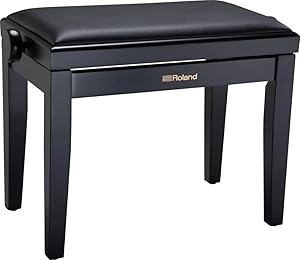Roland RPB-200BK Adjustable Satin Black Piano Bench — main product image