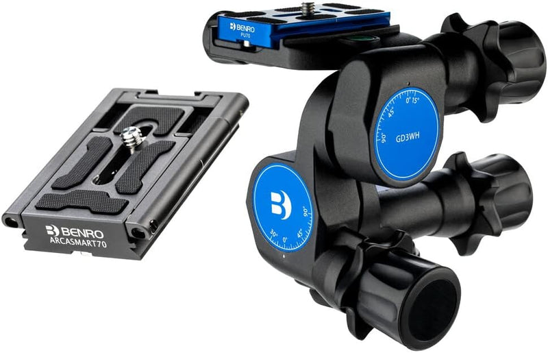 Benro GD3WHACS70 3-Way Geared Tripod Head — main product image