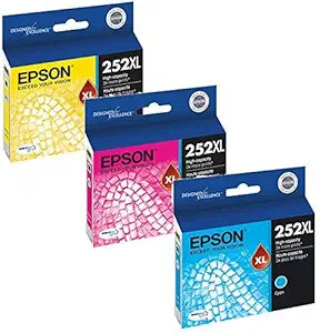 Epson 8541627842 T252XL High Yield Ink Cartridge CMY Set