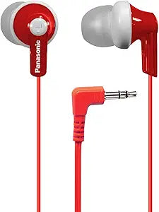 Panasonic RP-HJE120-R ErgoFit In-Ear Wired Earbuds - Red — main product image