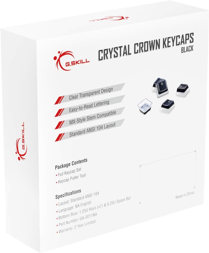 G.Skill GA-0011NA Crystal Crown Keycaps - Black
