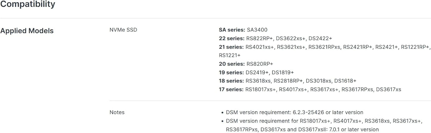 Synology E10M20-T1 10GbE Ethernet M.2 Adapter Card