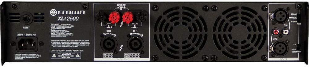 Crown XLi 2500 Stereo Amplifier Bundle Cables