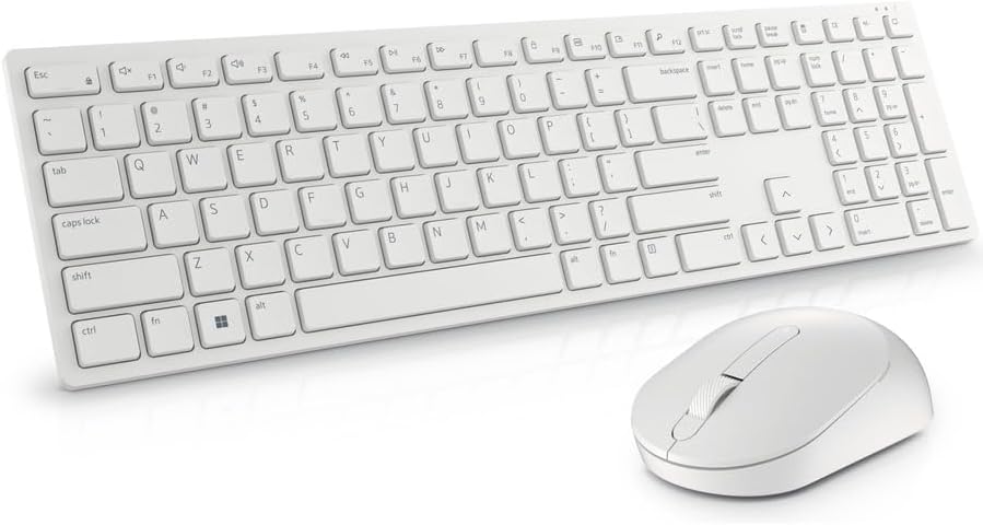 Dell KM5221W Pro Wireless Keyboard and Mouse Combo - White