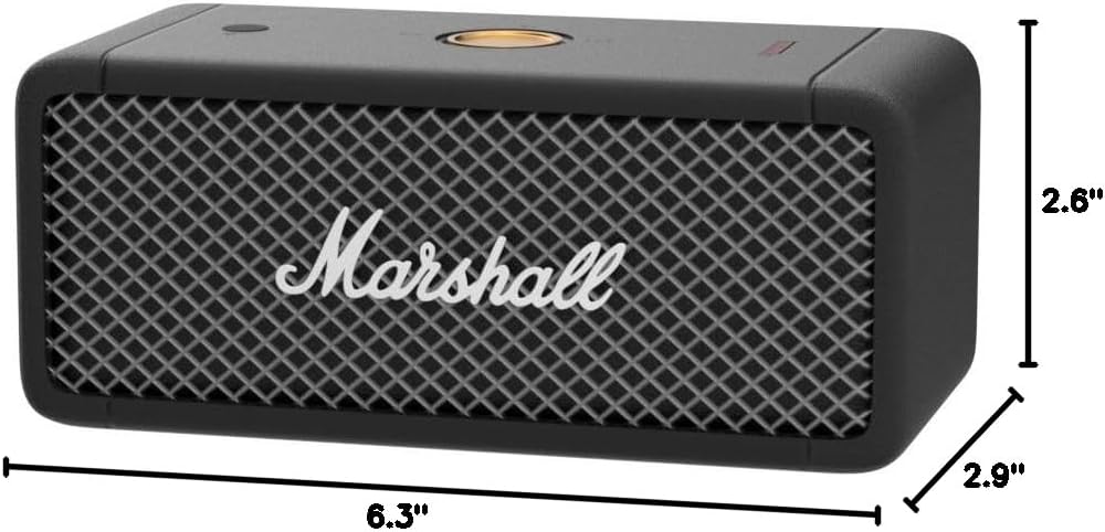 Marshall 1001908 Emberton Portable Bluetooth Speaker Black