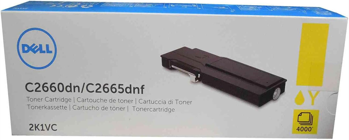 Dell 2K1VC Yellow Toner Cartridge C2660dn Color Laser