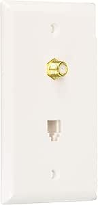 RCA TP062WHN Modular Phone/Coaxial Wall Plate — main product image
