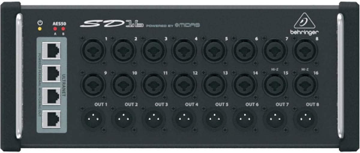 Behringer SD16 Digital Stage Box: 16 Midas Preamps, AES50, Ultranet