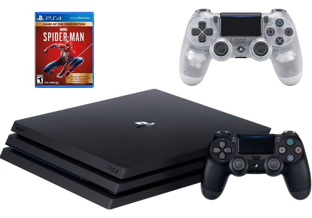 Sony CUH-7000 PS4 Pro 1TB Spider-Man Bundle (Renewed)