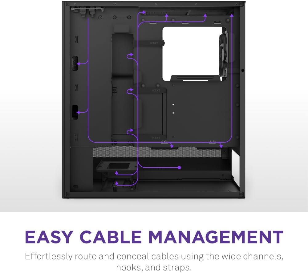 NZXT H5 Flow Black Compact ATX Gaming Case