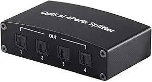 Monoprice 113343 Toslink S/PDIF 1x4 Optical Splitter