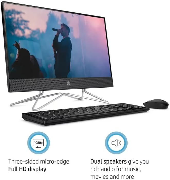HP 22-DD000 21.5" All-in-One Desktop Pentium 8GB 256 SSD