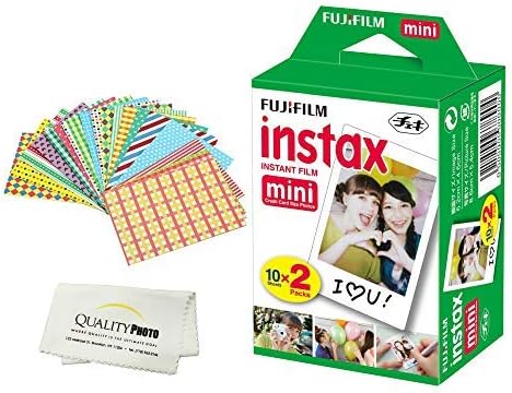 Fujifilm Instant Film Mini White + Stickers & Cloth