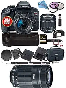 Canon T7I EOS Rebel 18-55mm & 55-250mm Lens Bundle