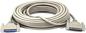 Monoprice 101596 DB25 M/F Molded Cable - 50 Feet White