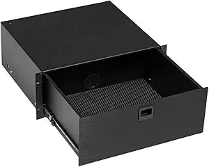 Middle Atlantic D4 2 RU Enclosed Rack Drawer Black — main product image