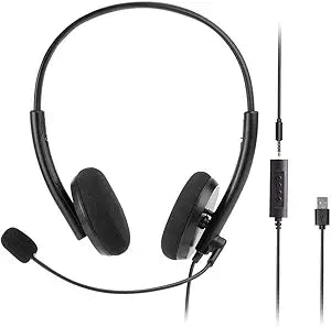 Monoprice 143017 WFH 3.5mm USB Web Meeting Headset