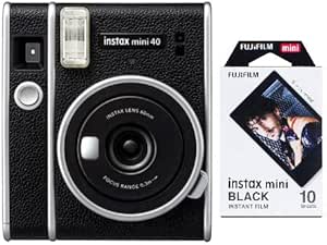 Fujifilm Mini 40 Instant Camera Bundle - Black Frame Film