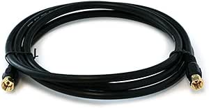 Monoprice 103031 6ft RG6 Quad Shield Coaxial Cable (3-Pack)