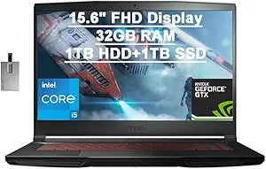 MSI GF63 Thin i5 GTX1650 Gaming Laptop 32GB 1TB+1TB