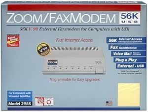Zoom 2985-00-00C V.90 56K External USB Fax Modem